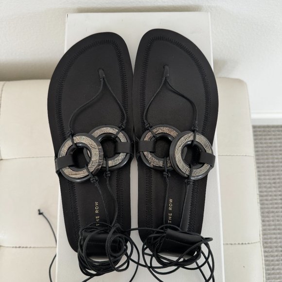 BRAND NEW THE ROW RING SANDAL BLACK - Picture 6 of 11